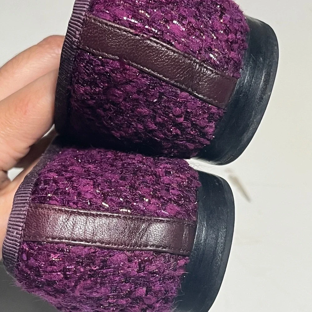 CHANEL Women's Dark Purple Ballet Flats - Picture 3 of 10